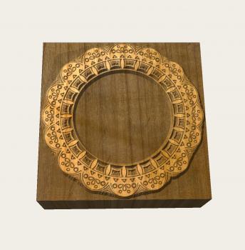 wooden mandala stamp